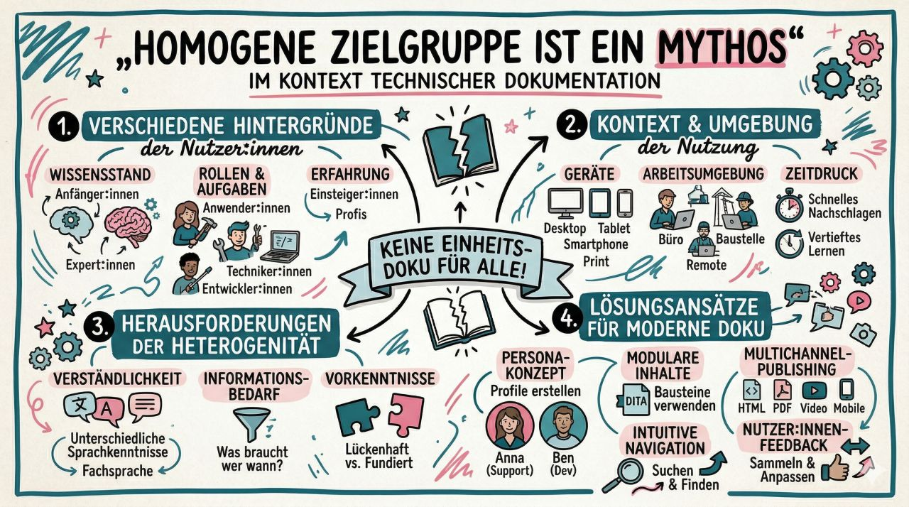 Die homogene Zielgruppe ist ein Mythos – reale Leserschaft unterscheidet sich in Wissen, Rolle und Erwartung.