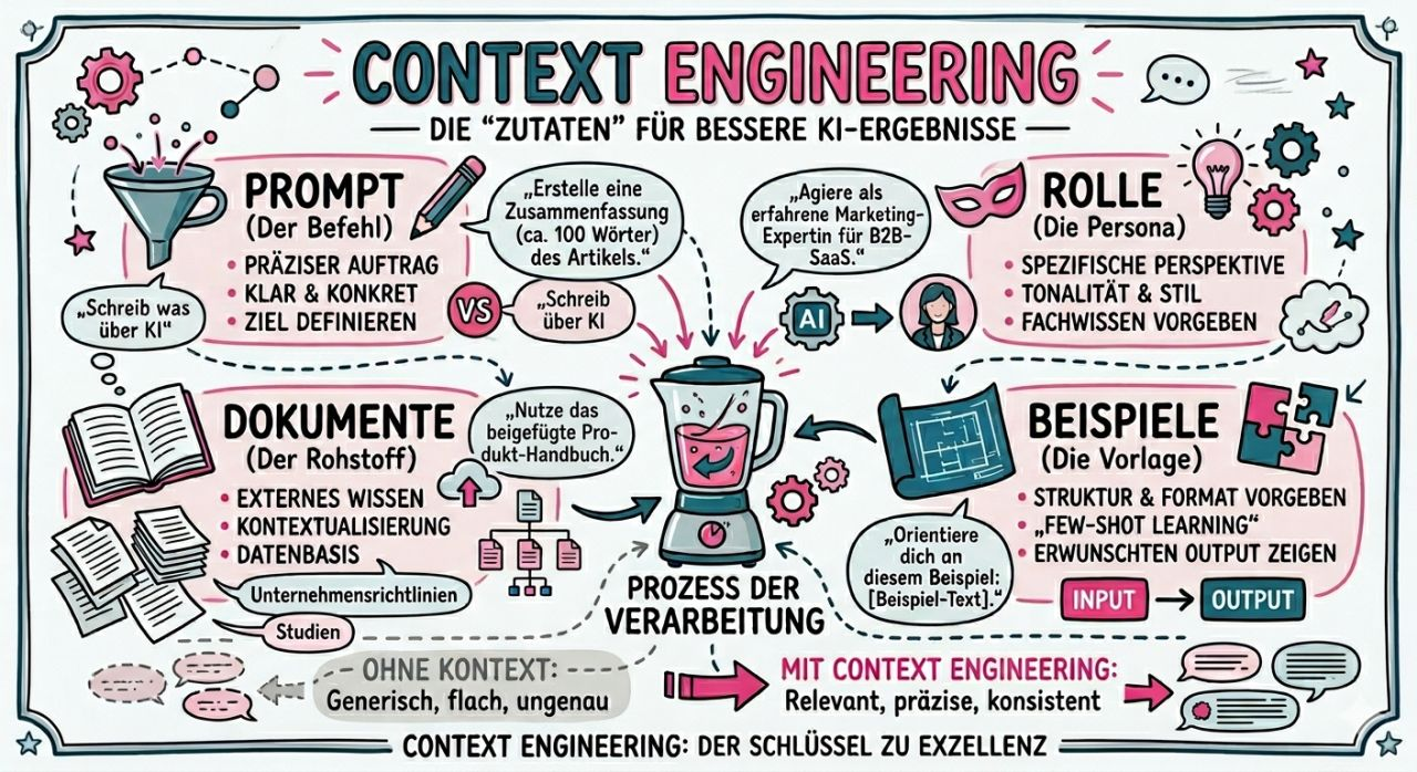 Context Engineering: gezielt gestalteter Kontext für Sprachmodelle als Form der Informationsarchitektur.